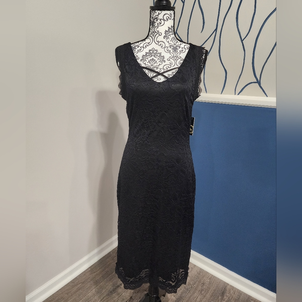 NWT Liberty Love Black Lace Bodycon Dress